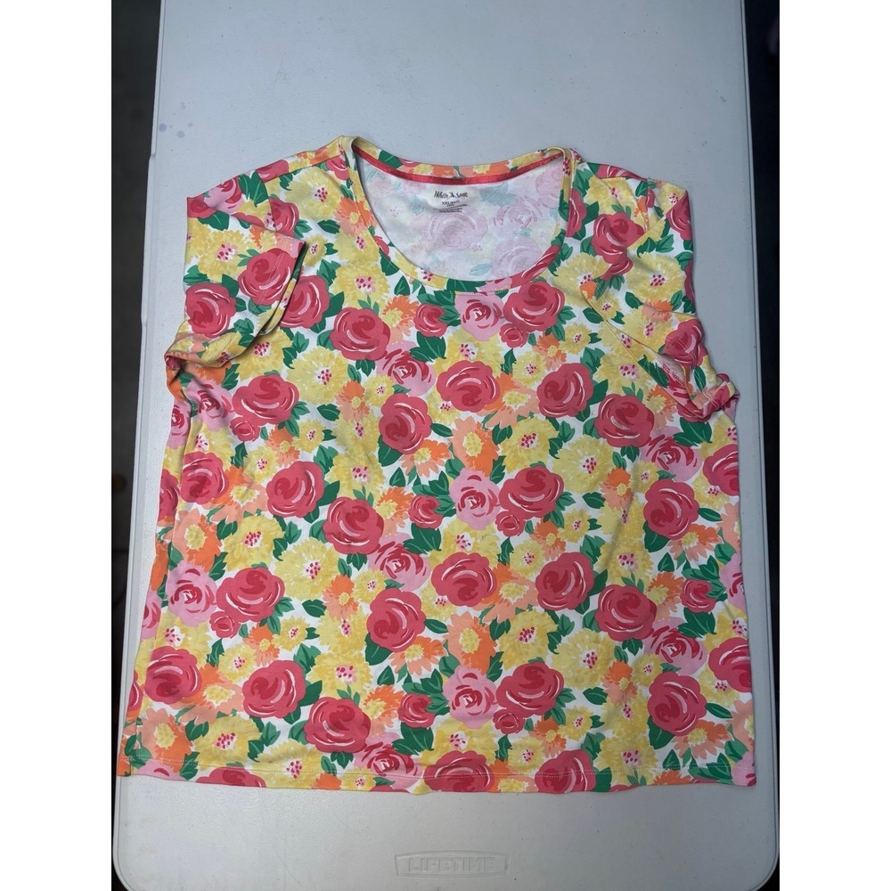 Floral‎ short sleeve XXL.  100% Cotton